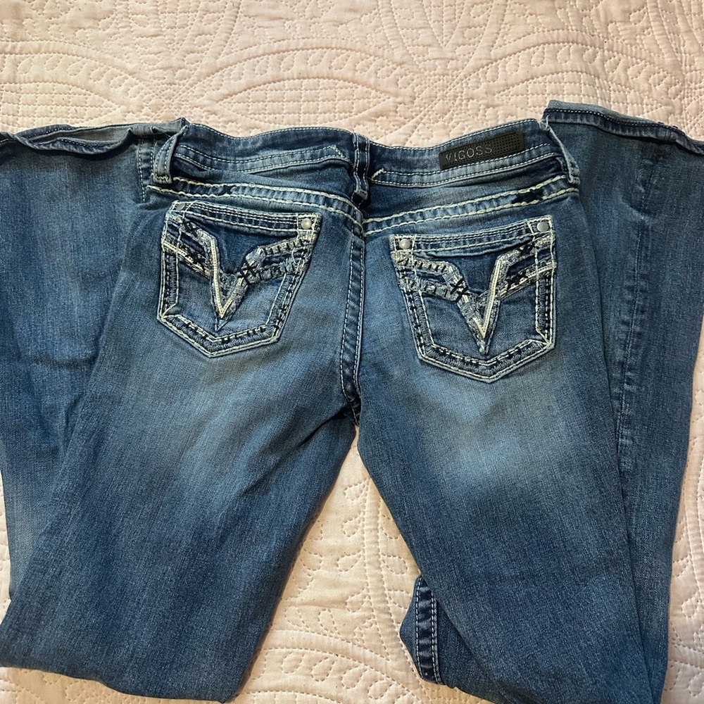 Vigoss Blue Boot Cut Jeans with Distinctive Stitching